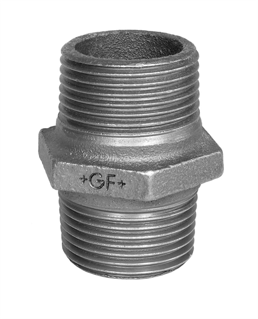 GF  281  nipple r-l   1/2" black